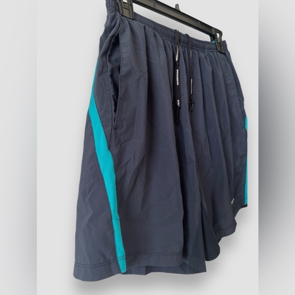Nike Challenger Running 7" Shorts Men M Navy Teal Brief Lined Zip Pocket Stretch - Picture 2 of 8